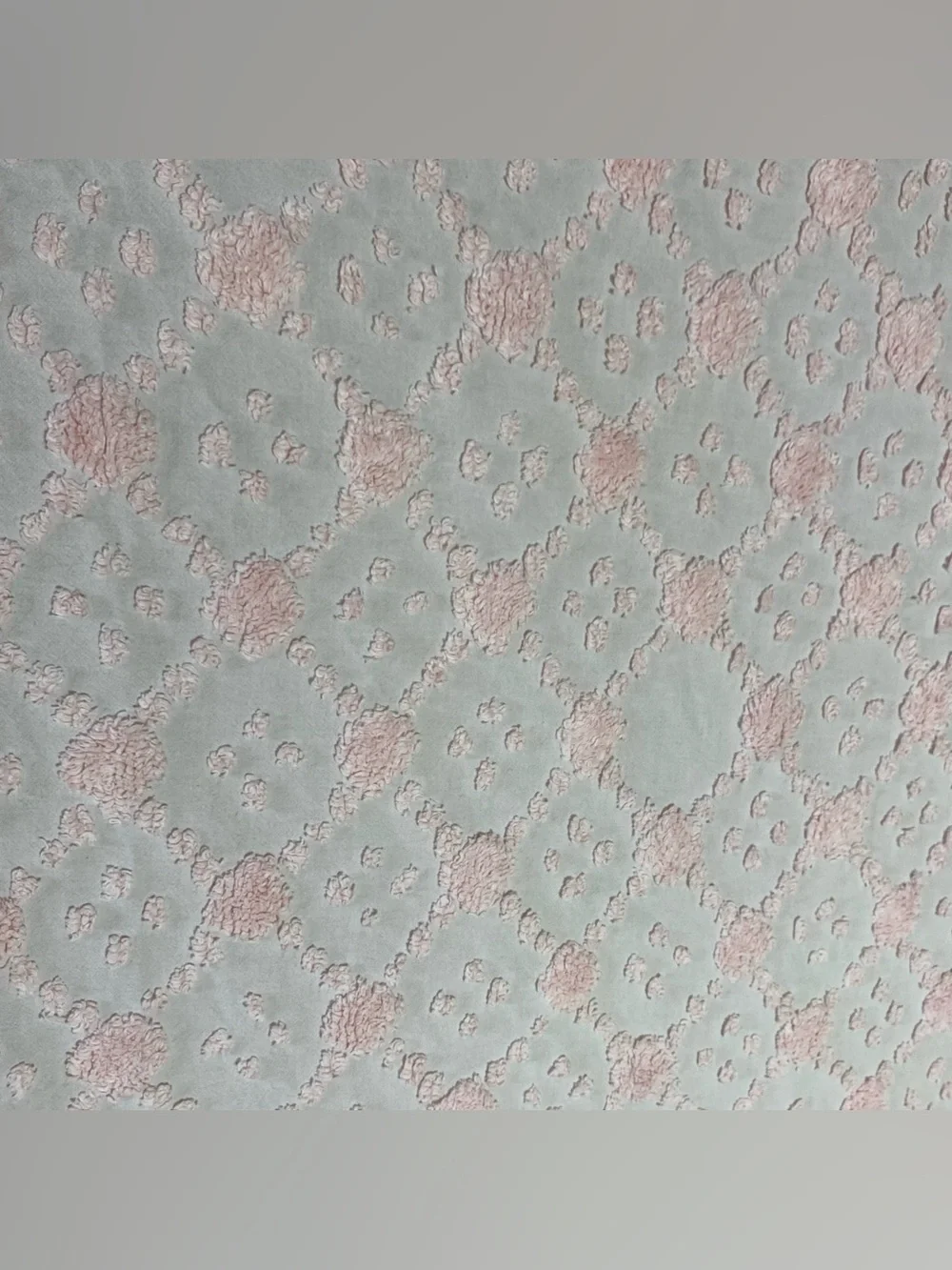 Vintage MCM Pink Chenille Fringe Bedspread Queen 96” x 120”